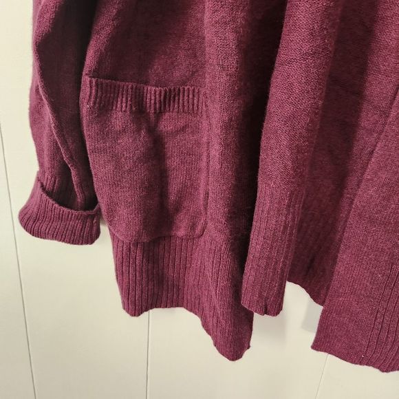 A New Day Purple Mulberry Open Cardigan - Picture 3 of 4